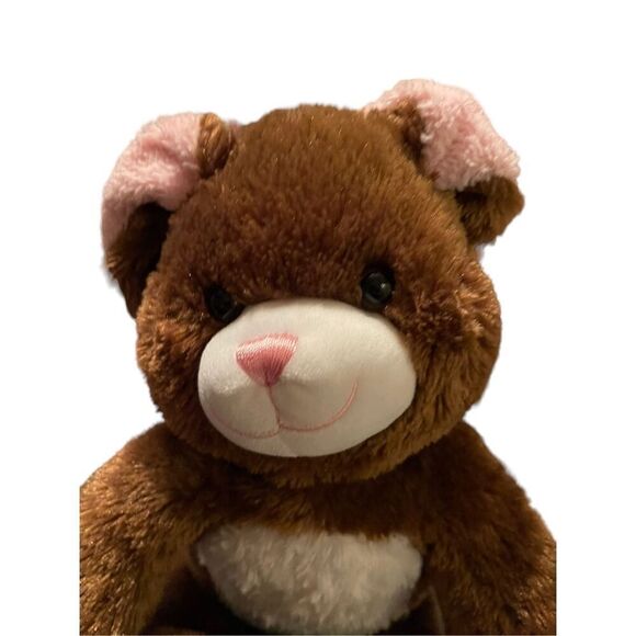 Build A Bear Toy's Dark Brown Pink ears Retured Bunny Plush Stuffed 18" - Picture 12 of 14